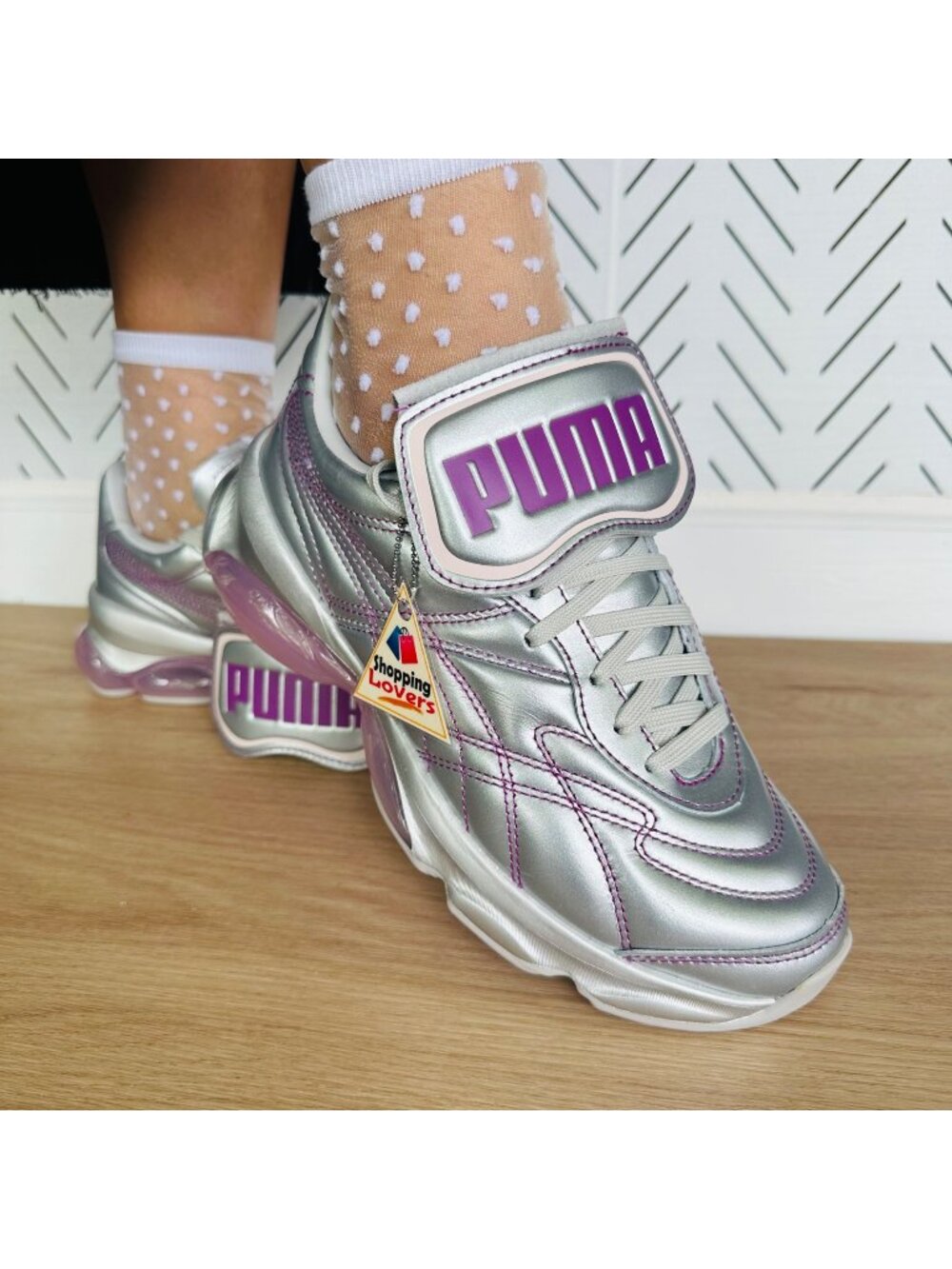⭐PUMA x DUA LIPA Cell Dome King ML Sz 9 Womens Shoes Sneaker Silver Pink Y2K
